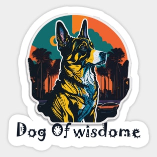 dog of wisdom Sticker